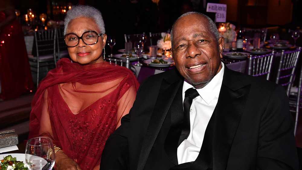 Billye and Hank Aaron seated together at an event in 2019