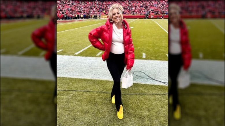 Brittany Mahomes on sidelines