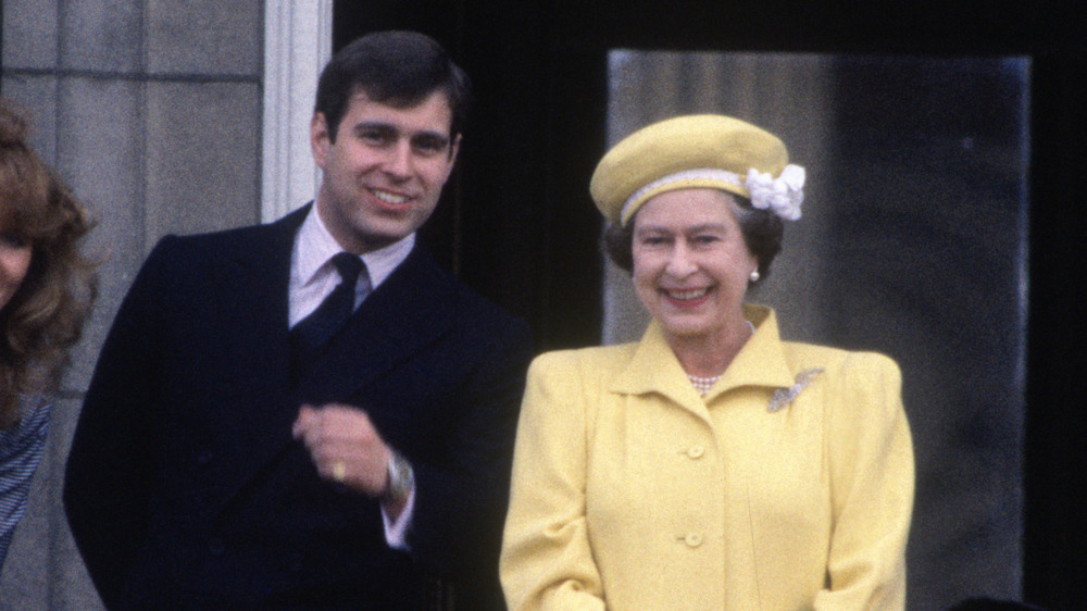 Queen Elizabeth with son Prince Andrew 