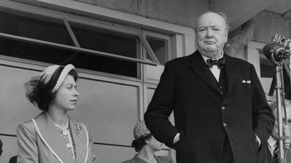 Queen Elizabeth wtih Winston Churchill 