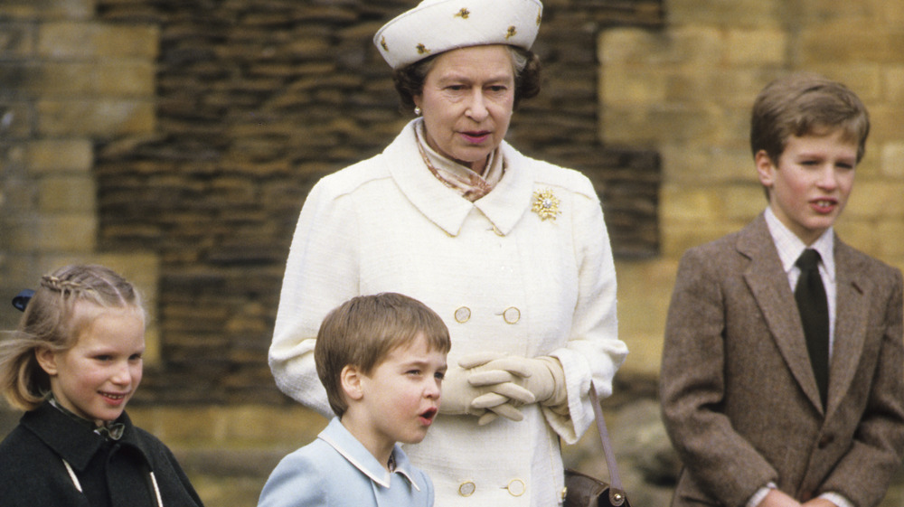 Queen Elizabeth with young Prince William 