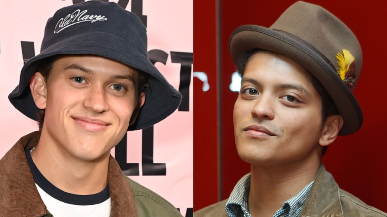 A split image of Ryan Phillippe and Bruno Mars, both wearing hats