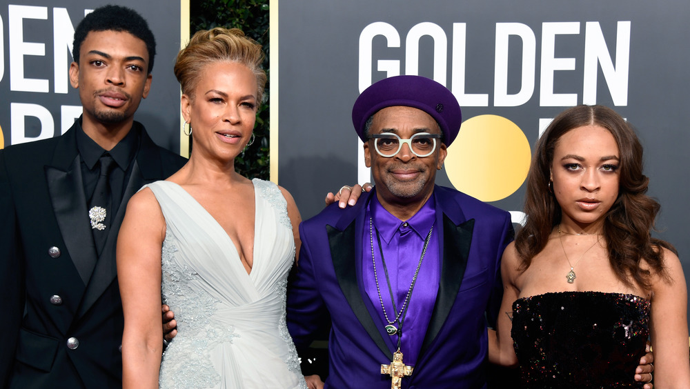Spike Lee and family on Golden Globes red carpet