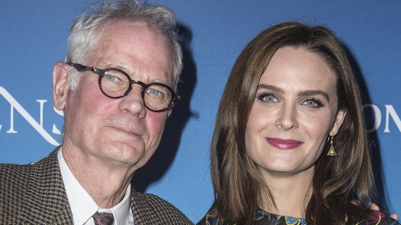 Caleb and Emily Deschanel at a Sony event 