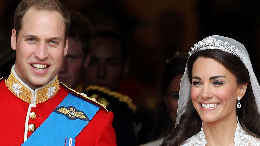 Prince William and Kate Middleton on their wedding day