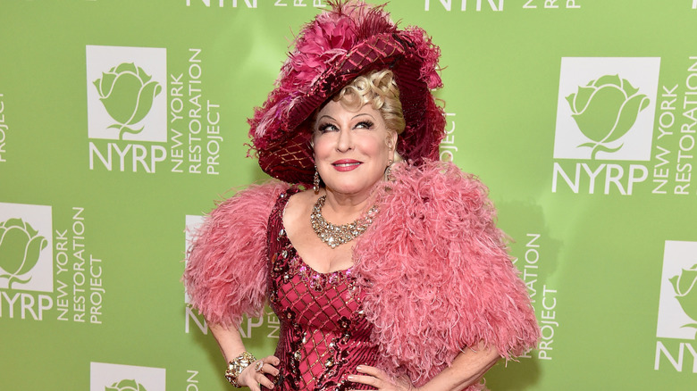Bette Midler pink hat