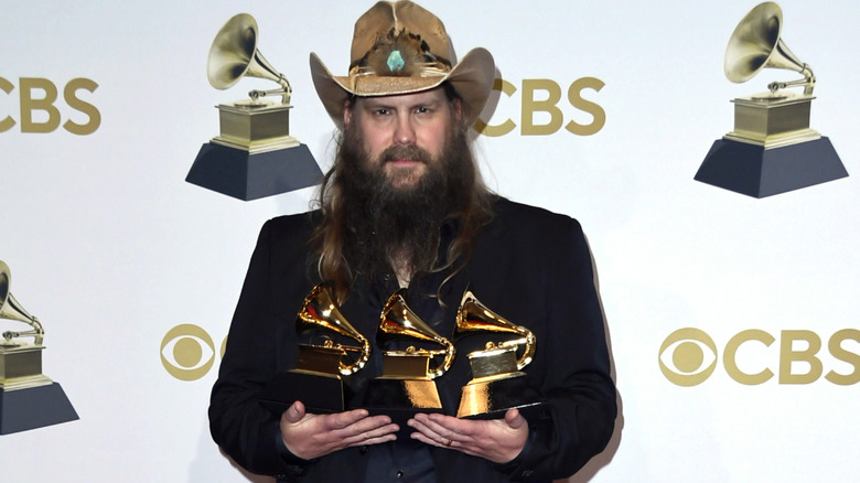 Chris Stapleton with Grammys