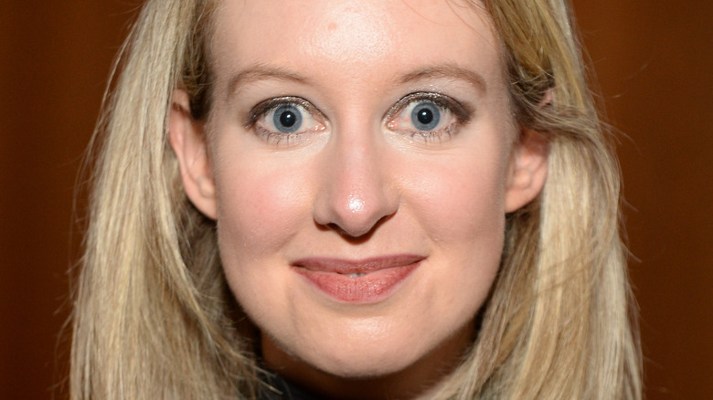 Elizabeth Holmes looking at camera