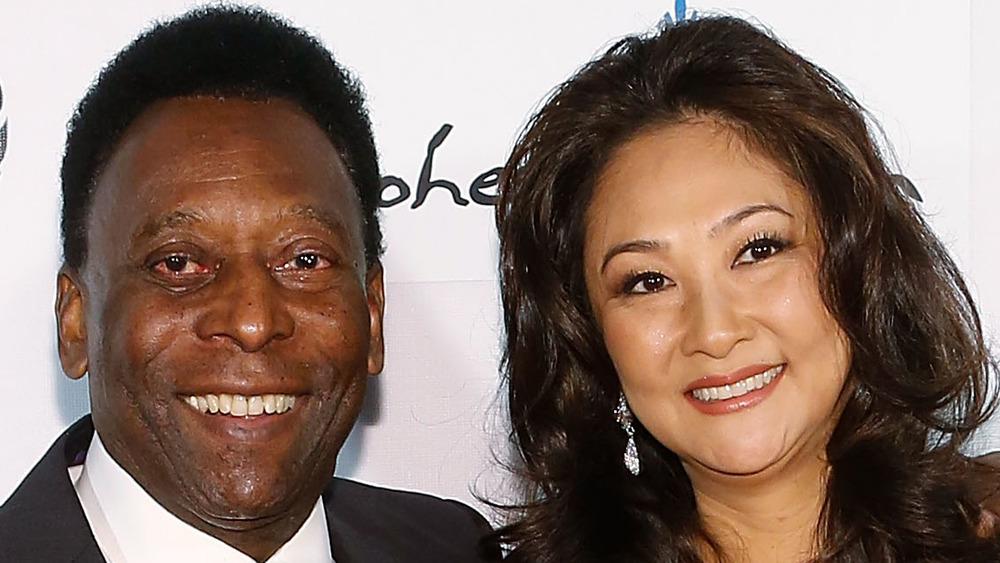 Pelé and Marcia Aoki smiling