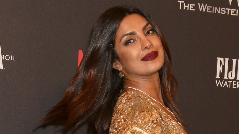 Priyanka Chopra in golden dress