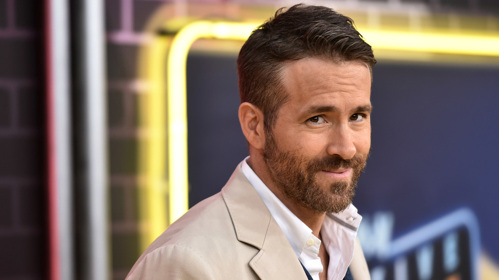 Ryan Reynolds gives a cheeky look 