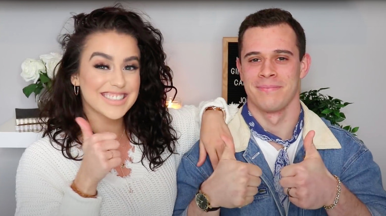 Milena Ciciotti and Jordan Ciciotti giving thumbs up