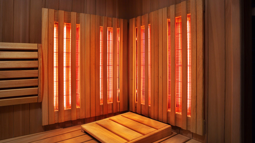 A picture of an infrared sauna room