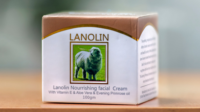 Lanolin facial product 