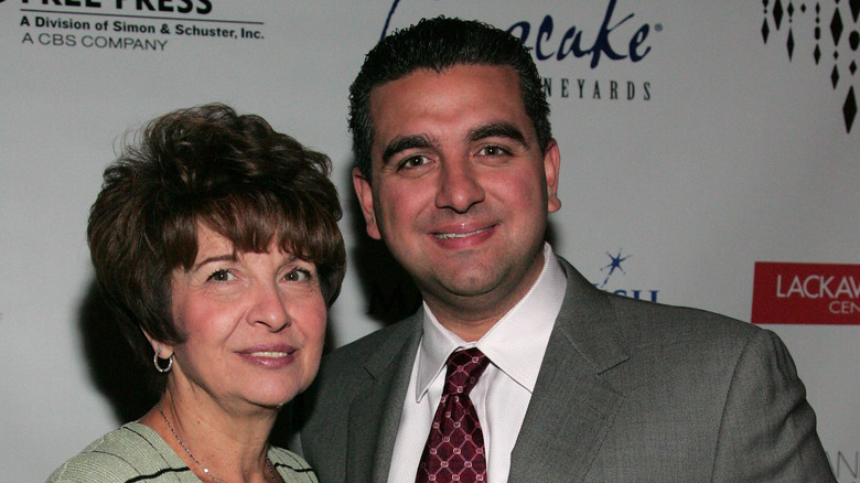 Mary Valastro posing with son Buddy Valastro