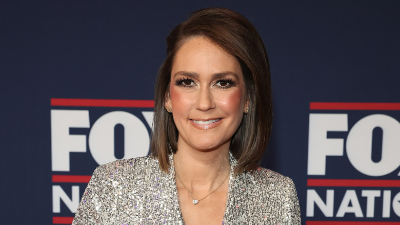 Jessica Tarlov wearing a silver dress at a Fox News event