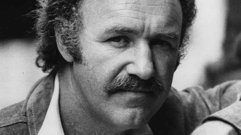 Gene Hackman in black and white
