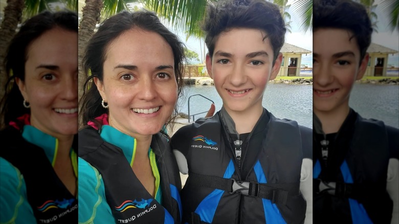Danica McKellar and her son, Draco, in Hawaii in 2024