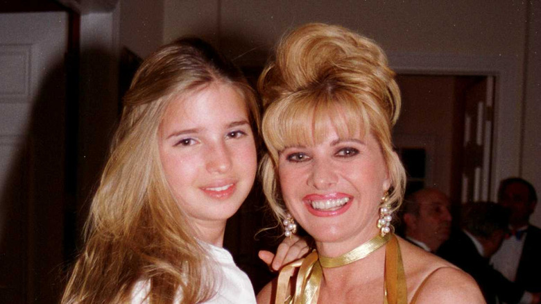Young Ivanka Trump with mom Ivana