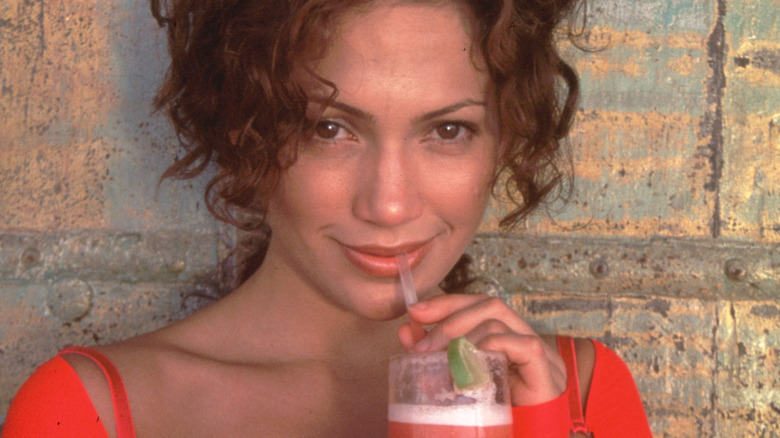 Jennifer Lopez drinking