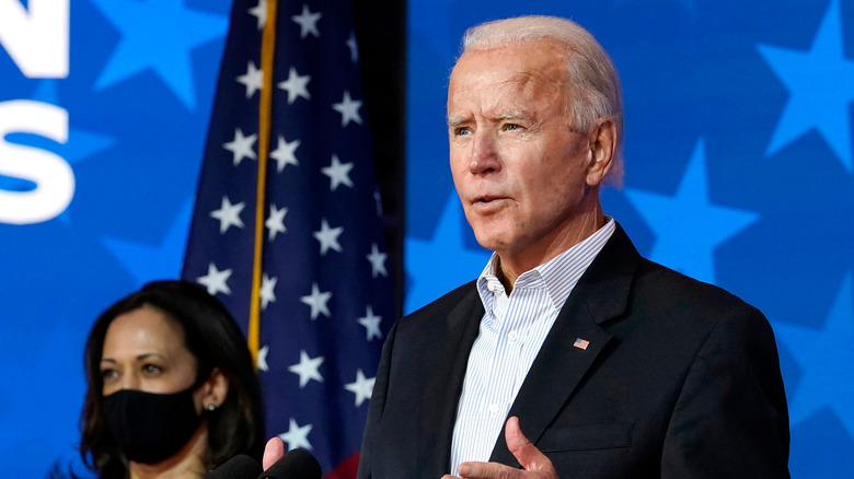 Joe Biden giving a speech