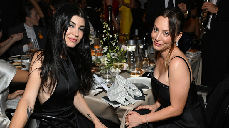 Briana Cuoco (left) and Kaley Cuoco (right) at a gala in 2025