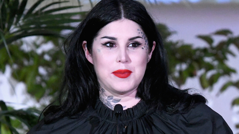 Kat Von D giving a speech