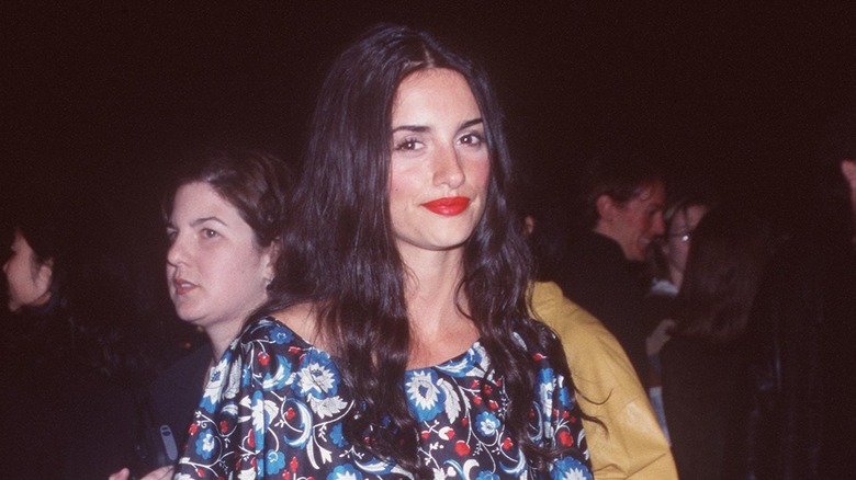 Penélope Cruz wearing red lipstick