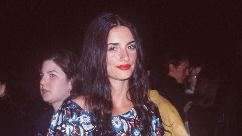 Penélope Cruz wearing red lipstick