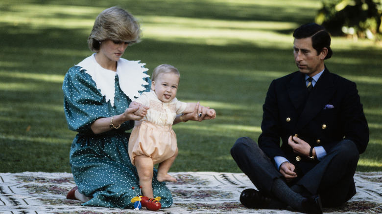 Princess Diana, baby William, King Charles