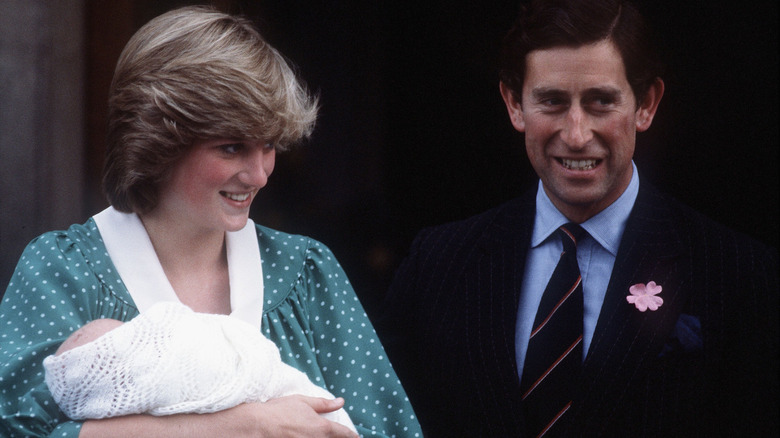Princess Diana, King Charles, baby William