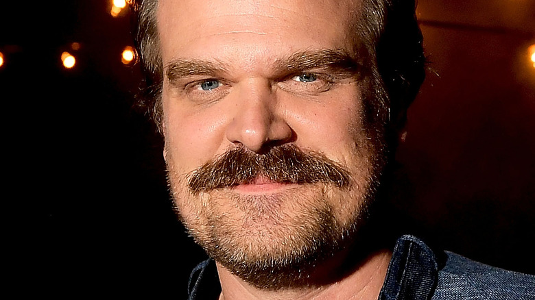 David Harbour smiles at event