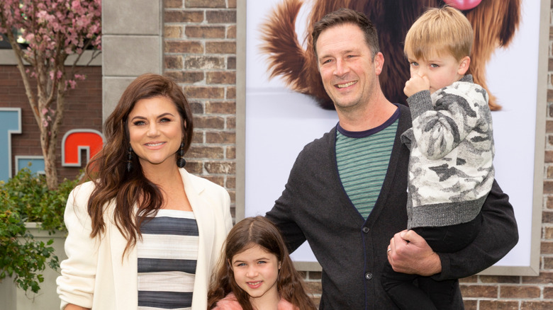 Tiffani Thiessen with her family