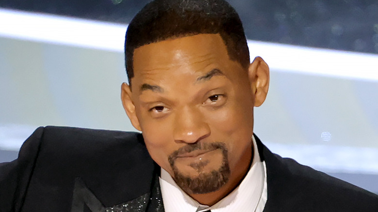 Tearful Will Smith accepting Oscar