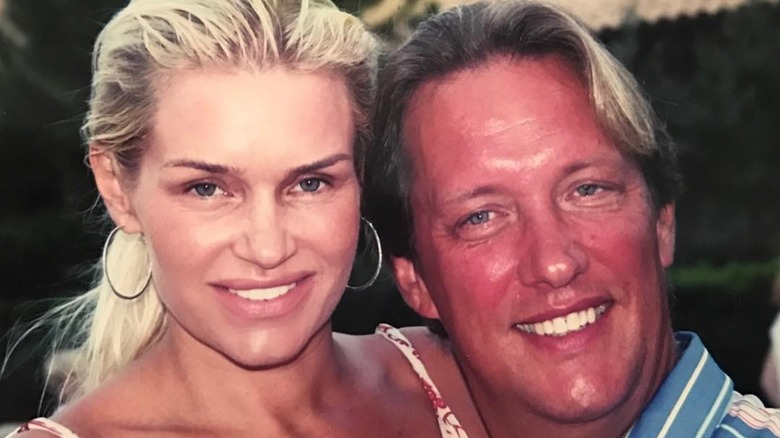 Yolanda Hadid and brother smiling