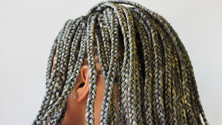 grey braids