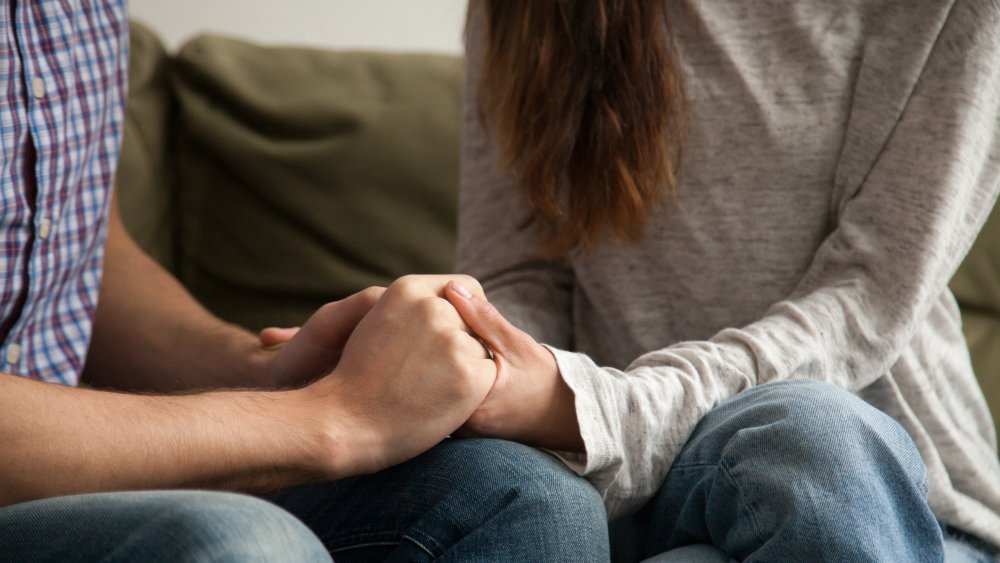 holding hands