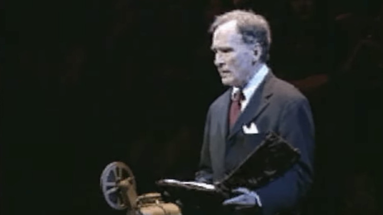 Dick Cavett onstage for The Rocky Horror Picture Show