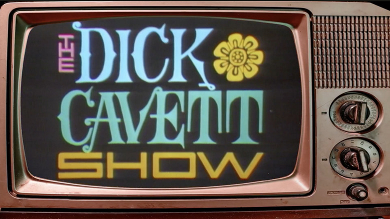 Logo of The Dick Cavett Show on a TV screen