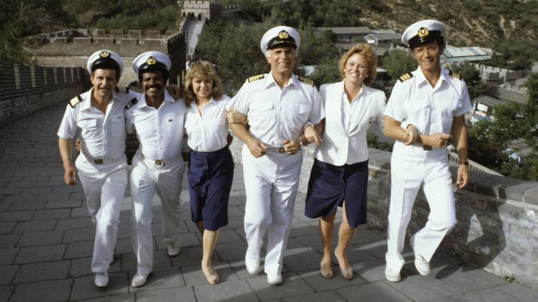 The cast of The Love Boat at the Great Wall of China
