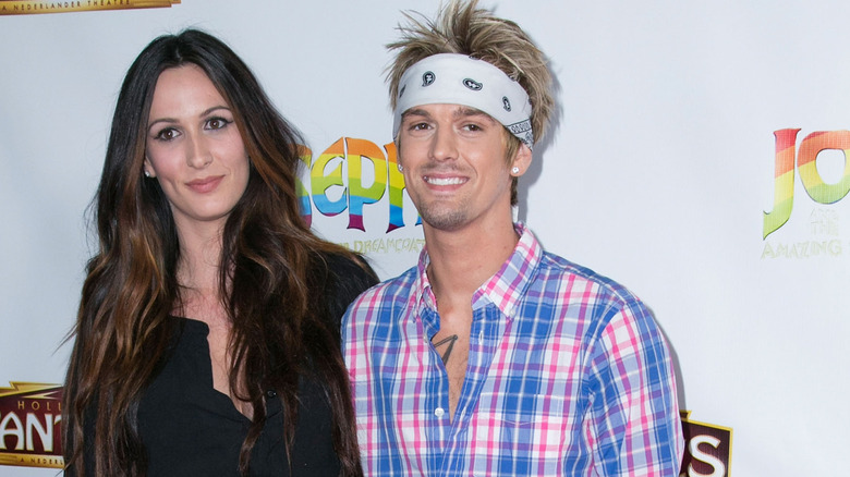 Aaron Carter and Angel Carter Conrad smiling