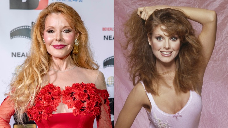 Split image of older Rebecca Holden and younger Rebecca Holden