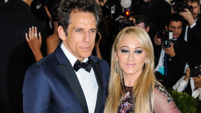 Christine Taylor and Ben Stiller on a 2016 red carpet