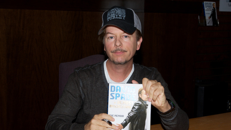 David Spade signing copies of his memoir at Barnes & Noble