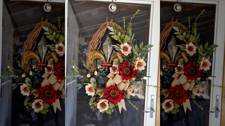 A door wreath created by Liz Cavalier