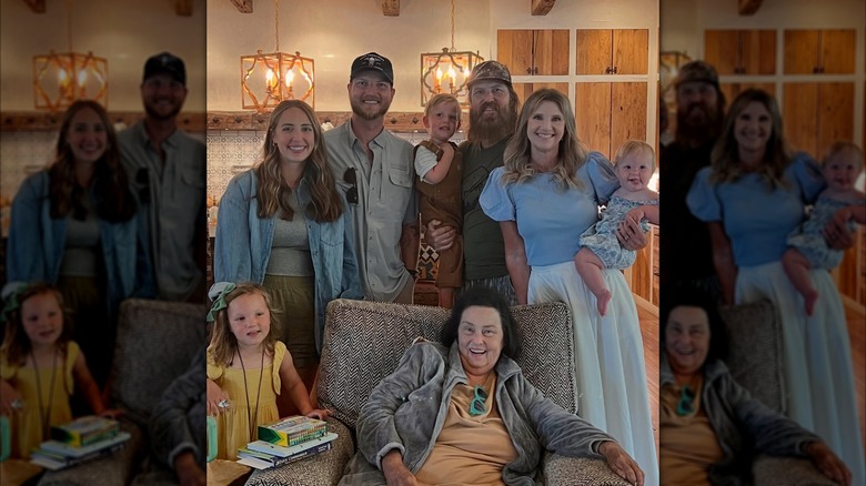 Missy Robertson posing with her family in 2025