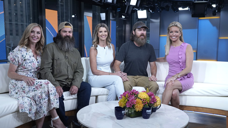 The Robertson family promoting "Duck Family Treasure" on Fox & Friends