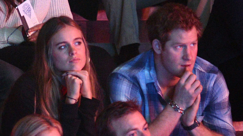 Cressida Bonas and Prince Harry at a sporting event together