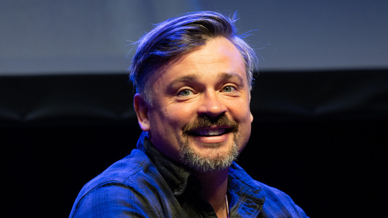 Tom Welling onstage in 2024 at fan convention