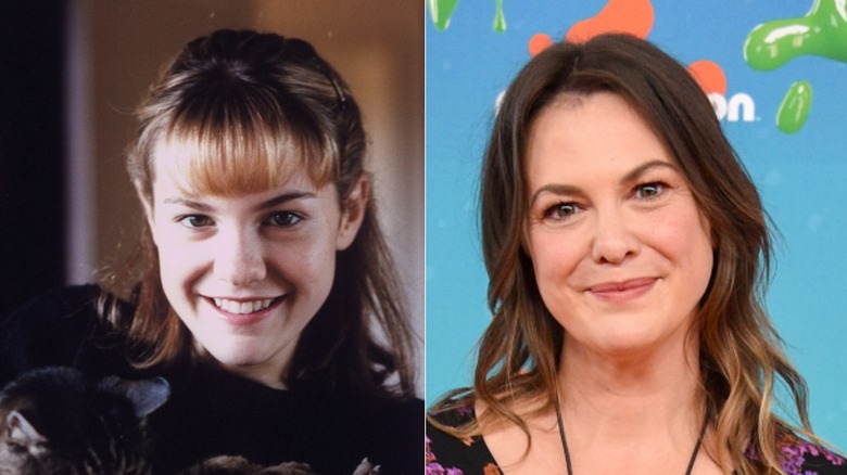 Split image of Larisa Oleynik in 1996 and in 2023